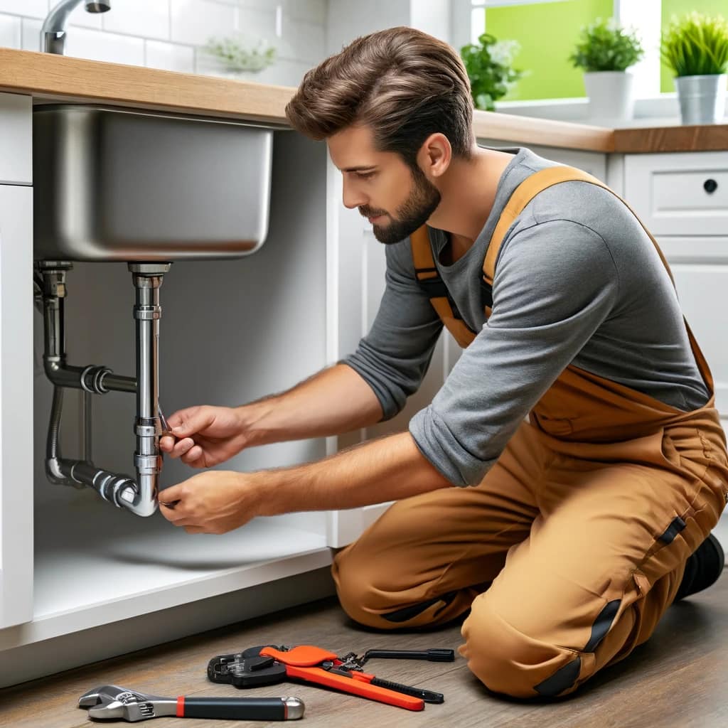 professional plumber repairing a kitchen sink in Citrus Heights, CA, showcasing expertise and quality service